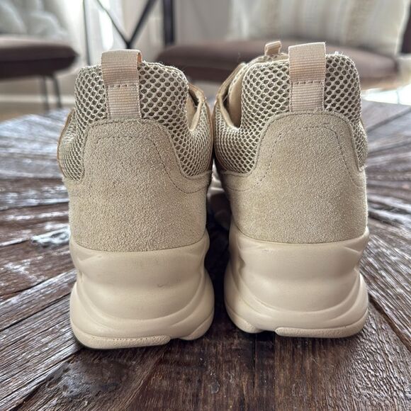 Steve Madden Movement Beige Multi Suede Leather Sneakers - Picture 5 of 10